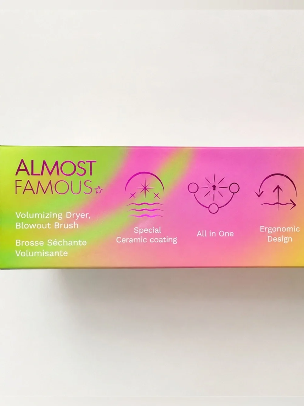 Almost Famous Blow Out Brush Volumizing Dryer Brush - Lime - New in Box